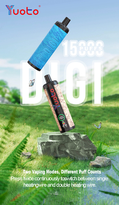 Yuoto DIGI 15000 Puffs Daul Mesh Coil Vape Disposable Vape avec écran