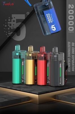 0% 2% 5% Intensité de nicotine YUOTO Vapor jetable avec débit d'air réglable et bobine à double maille