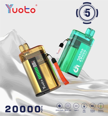 Yuoto 20000 souffle du vapotage jetable avec réservoir d'huile transparent